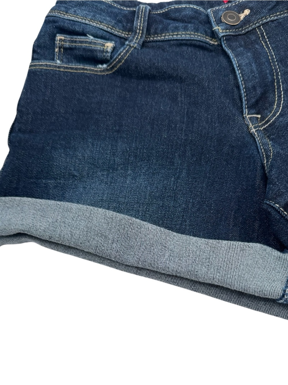 Guess Los Angeles Indigo Wash Cuffed Denim Shorts Rise 8.5" Inseam 3" Size 6 - Picture 8 of 13